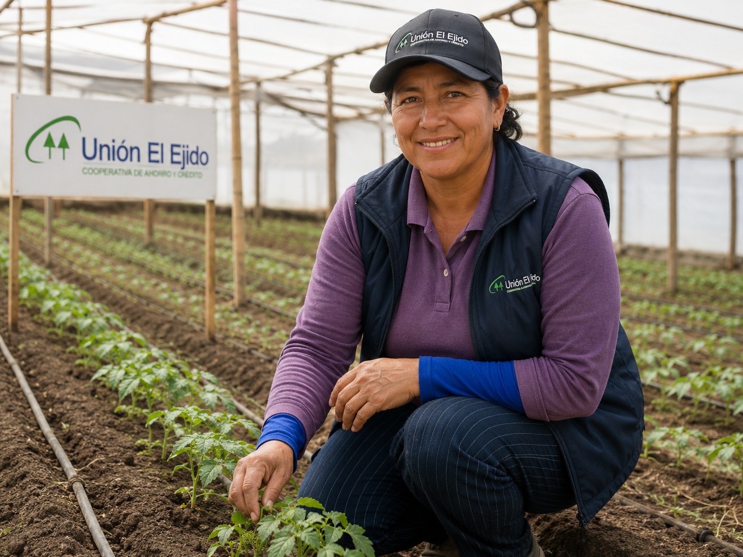 Mujer productora beneficiaria de microcrédito Unión El Ejido